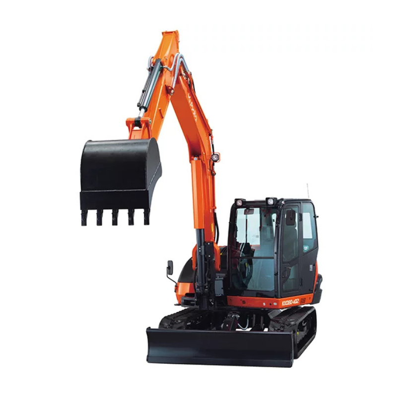 Mini-pelle 8T sur chenilles cabine
